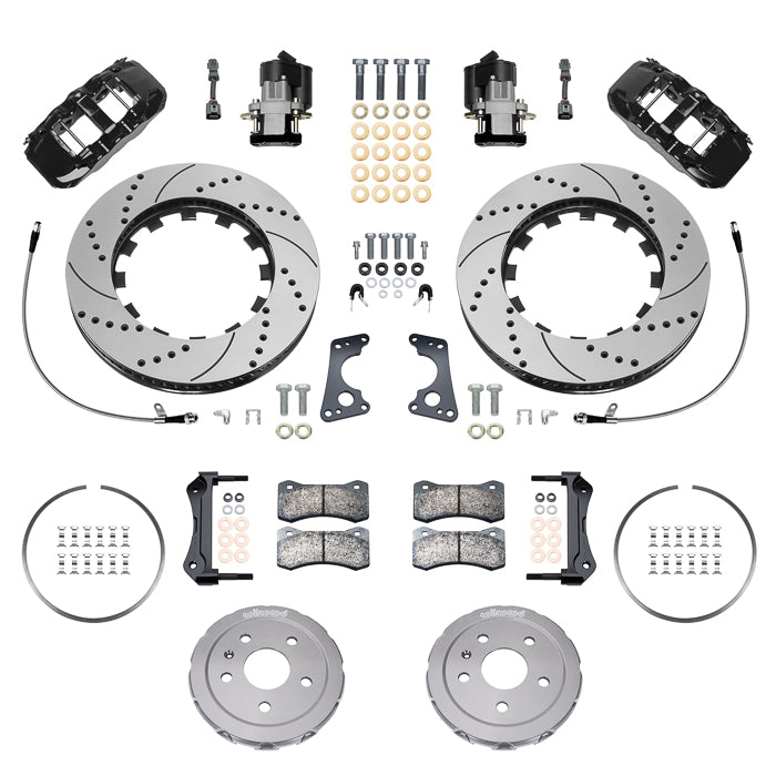 Wilwood Aero4 Big Brake Kits Rear 2020-2023 Chevy Corvette C8 (SRP Drilled & Slotted 15.00" Rotor)