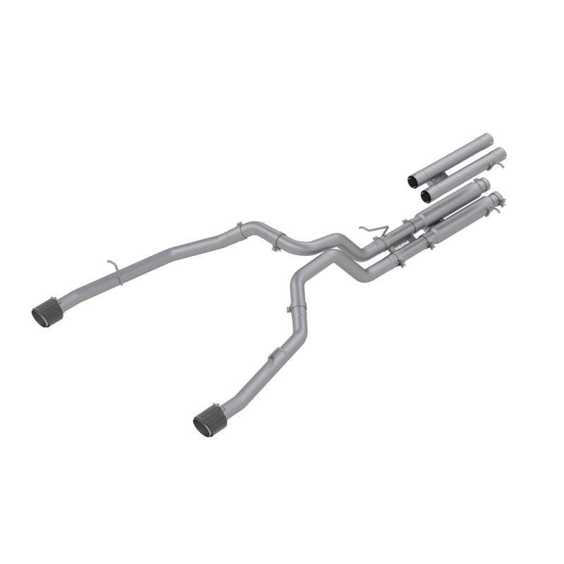 MBRP 3"/3" Cat-Back Exhaust Dual Rear Exit, Race Profile 2021-2024 Ram TRX 6.2 S/C(Carbon Fiber Tips)