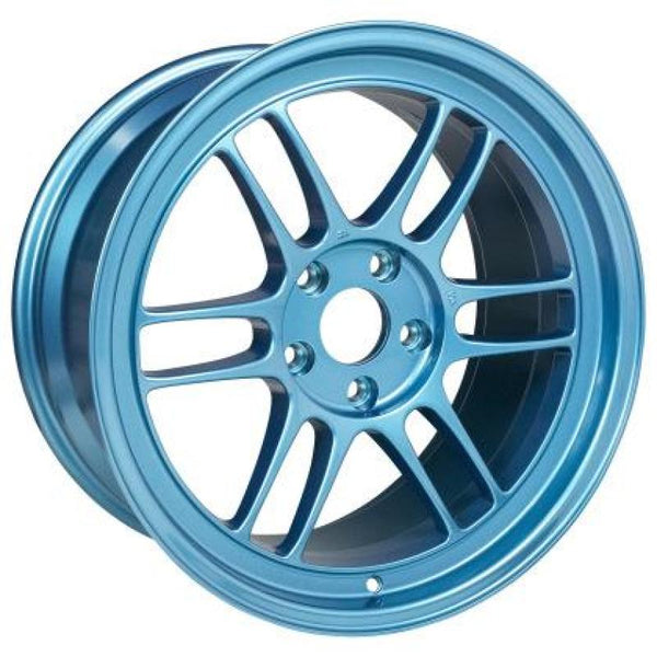 18x9.5 Enkei RPF1 / 5x114.3 / 15mm Offset / 73mm Bore / Emerald Blue