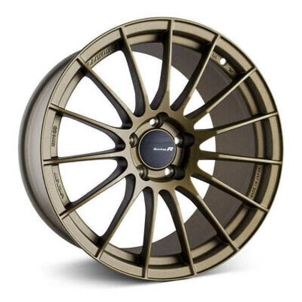 18x9.0 Enkei RS05RR 25mm ET 5x112 66.5 Bore Titanium Gold