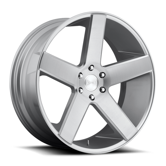 24x10 DUB S218 Baller Gloss Silver Brushed / 6x139.7 / +19mm Offset / 6.25 Backspace / 106.10 Centerbore / 2200 Load