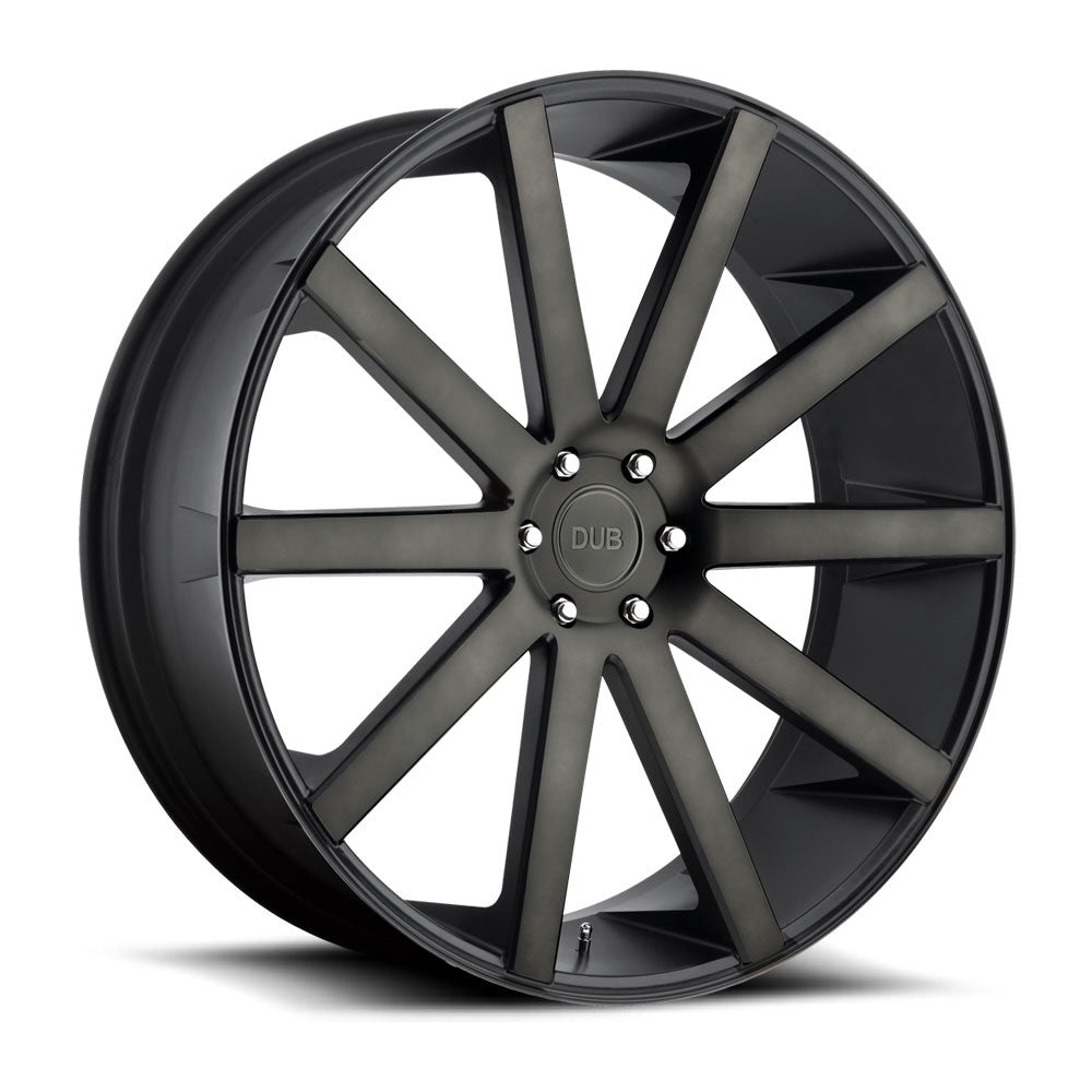 26x10 DUB S121 Shot Calla / 6x139.7 / ET+20mm / Matte Black Double Dark Tint / Bore 106.10 / 2200 Load