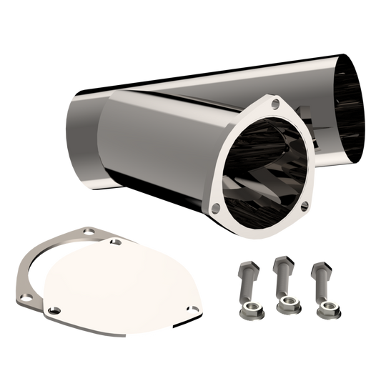 QTP 4.00 Inch Stainless Steel Exhaust Cutout