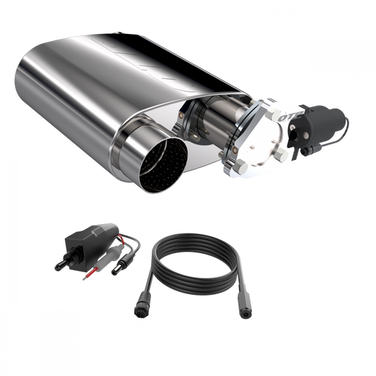 Quick Time Performance 3" QTP Reverse Screamer Twintronic Muffler Short Case