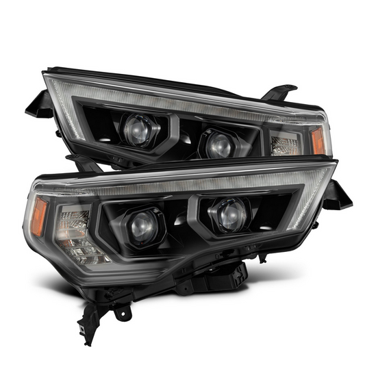 AlphaRex 2014-2020 Toyota 4Runner MK II PRO-Series Halogen Projector Headlights Alpha-Black