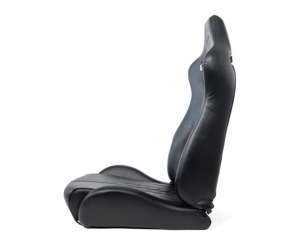 NRG Reclinable Racing Seat Arrow in Black Vinyl (Left & Right) - Pair