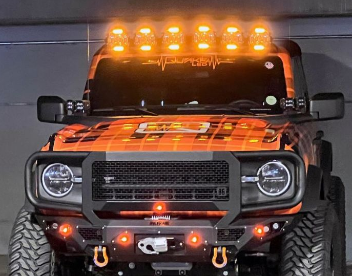 Quake 2021+ Ford Bronco 42” Monster Pod Brow LED Lighting Kit