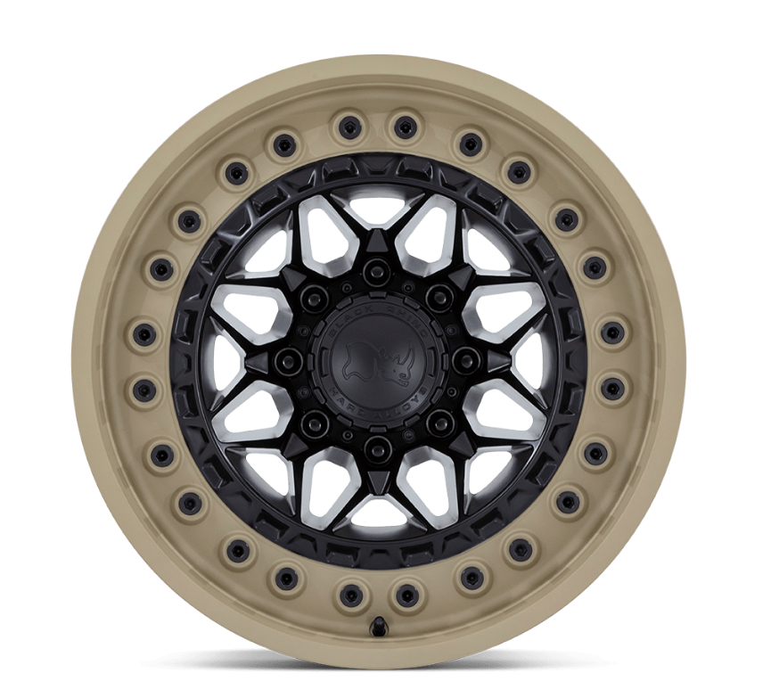 17x9.0 Black Rhino Alpha Matte Black w/ Sand Lip