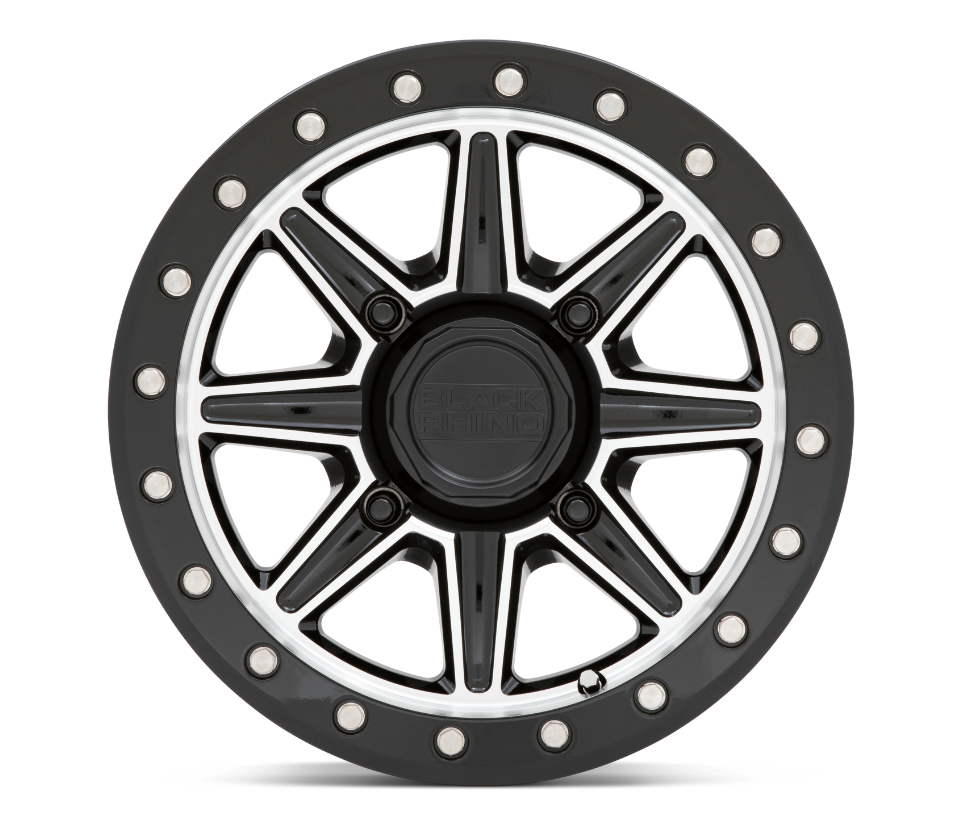 14x7.0 Black Rhino Webb UTV Gloss Black w/ Machined Face