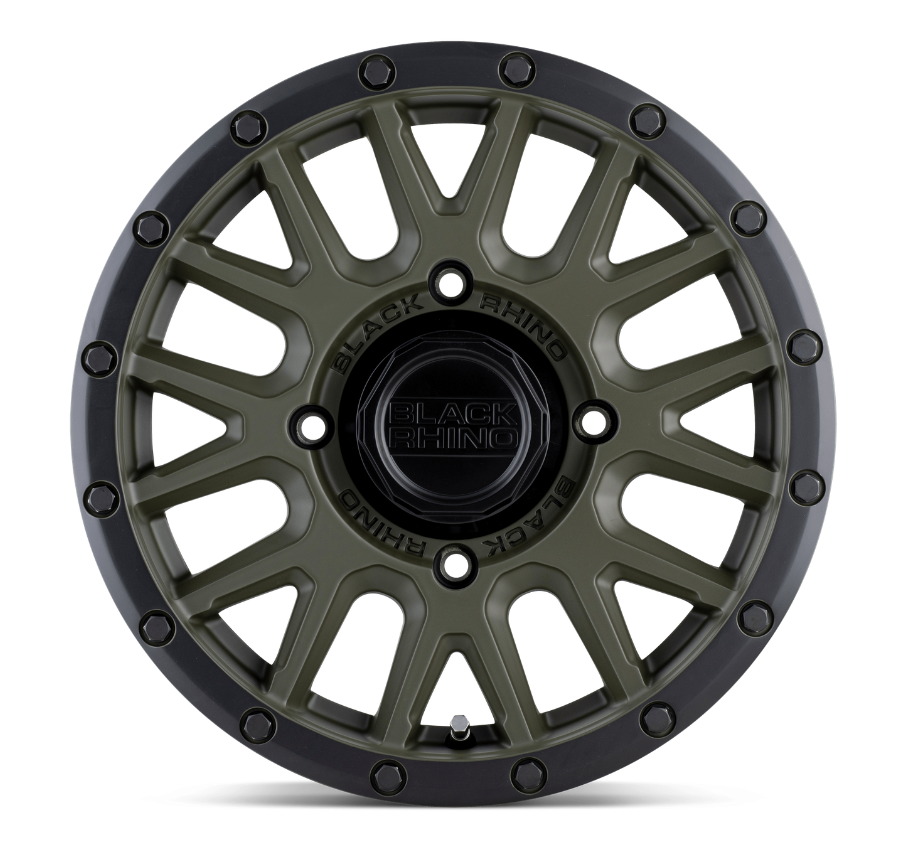 15x7.0 Black Rhino La Paz UTV Olive Drab Green w/ Black Lip