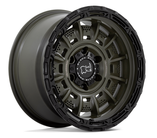 17x9.0 Black Rhino Legion Olive Drab Green w/ Black Lip