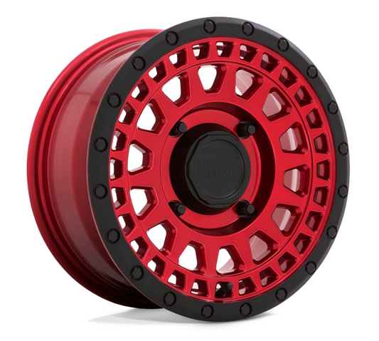 14x7.0 Black Rhino Parker UTV Candy Red w/ Black Lip