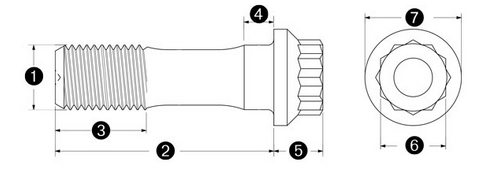 ARP Replacentment Rod Bolt Set - 3/8˝, 8-piece set