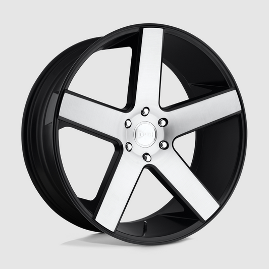 24" DUB S217 Baller / 6x139.7 Bolt Pattern / +19mm Offset / 6.25 Backspace / 106.10 Centerbore / Gloss Black Brushed