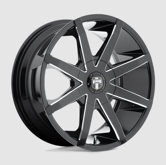 24x9.5 DUB S109 Push / 6x135/6x139.7 / ET+25mm / Gloss Black Milled / Bore 87.10 / 2200 Load