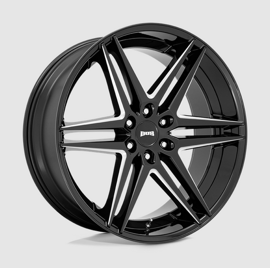 24" DUB S267 Dirty Dog / Glossy Black Milled