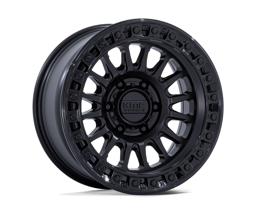 18x9.0 KMC IMS KM552 Matte Black w/Gloss Black Lip