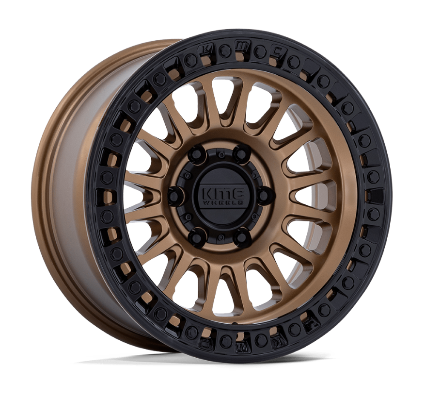 18x9.0 KMC IMS KM552 Matte Bronze w/Gloss Black Lip