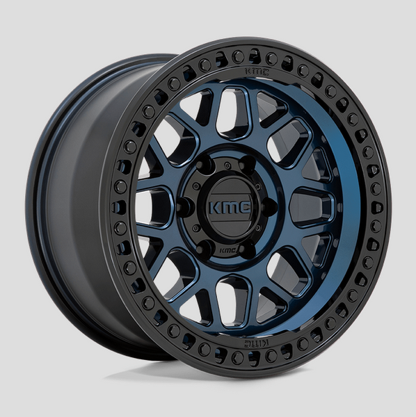 20x9.0 KMC GRS KM549 Midnight Blue w/Gloss Black Lip