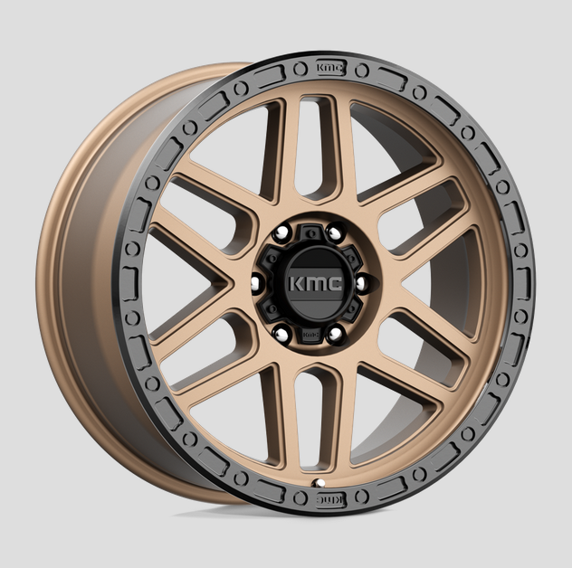 17x8.5 KMC Mesa KM544 Matte Bronze w/Black Lip