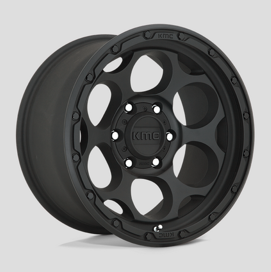 17x9.0 KMC Dirty Harry KM541 Textured Black