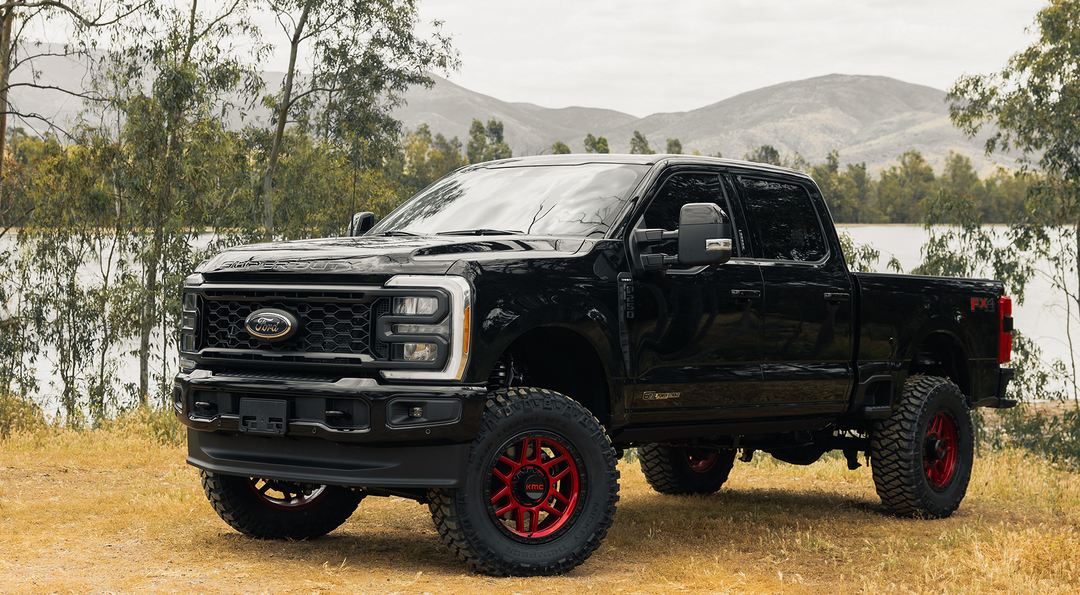 17x8.5 KMC Mesa KM544 Candy Red w/Black Lip