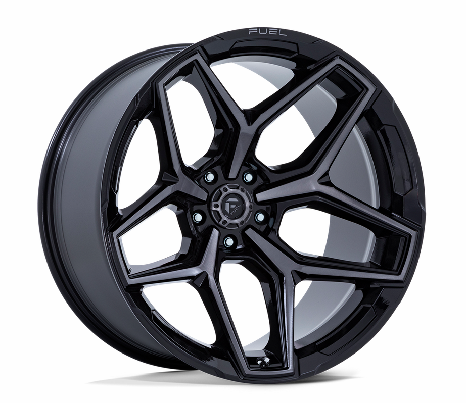 20x10 Fuel Flux 5 FC854BT Gloss Black Brushed w/Gray Tint