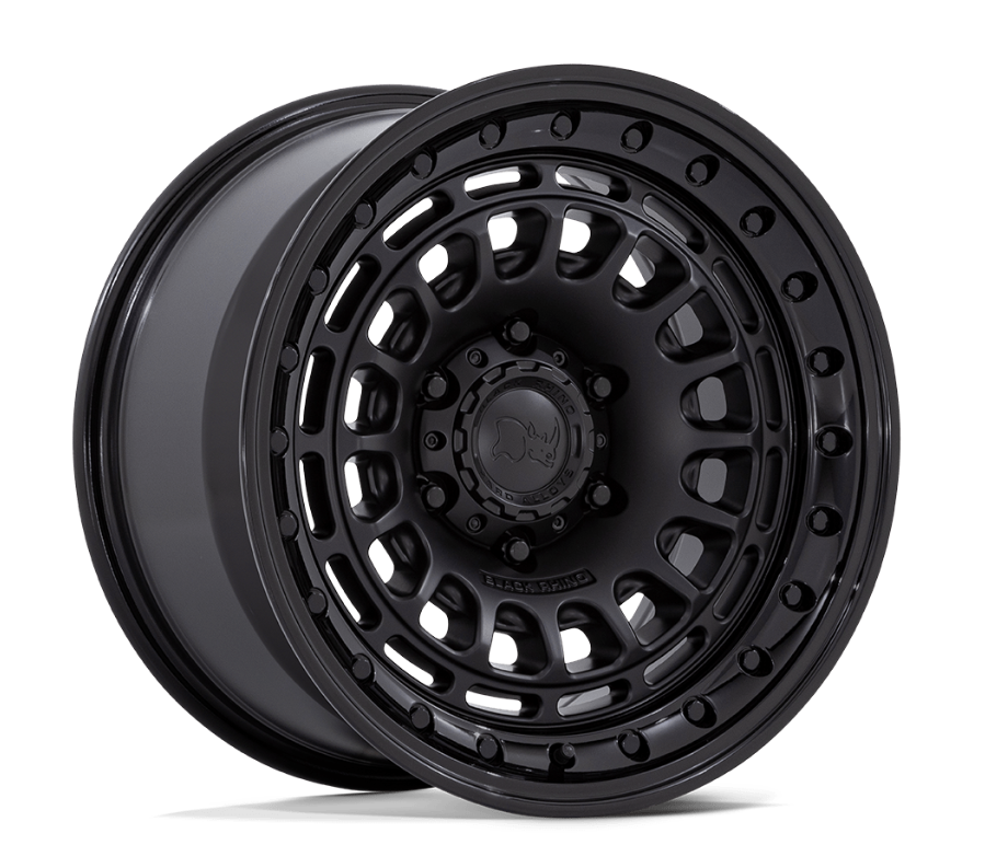 17x9.0 Black Rhino Sahara BR014 Matte Black w/ Gloss Black Lip