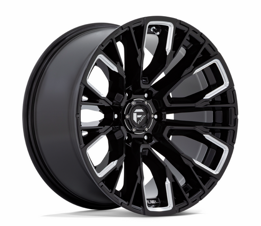 17x9.0 Fuel Rebar 6 D849 Gloss Black Milled