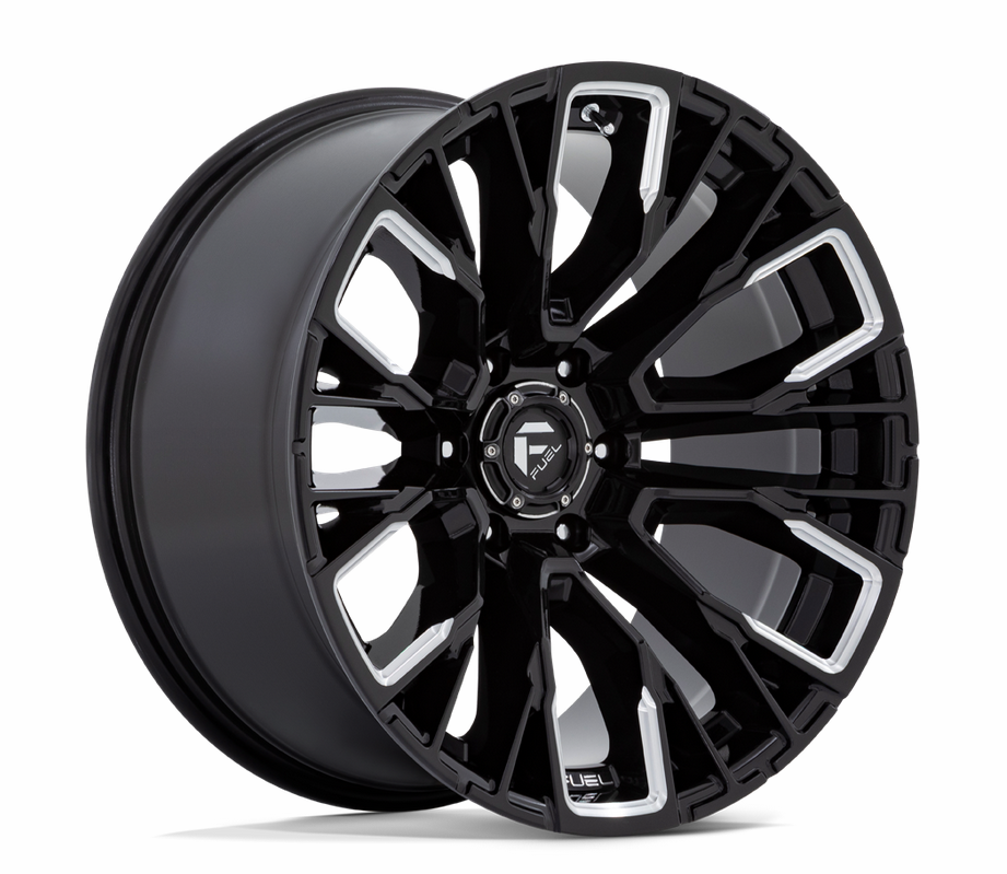 20x9.0 Fuel Rebar 6 D849 Gloss Black Milled