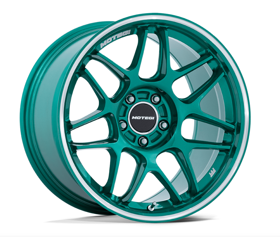 18x8.5 Motegi Tsubaki MR158 Hokkaido Green w/Machined Lip