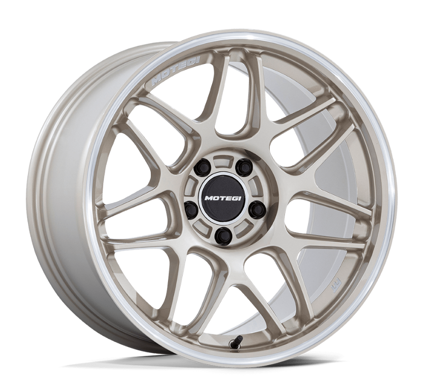 18x8.5 Motegi Tsubaki MR158 Motorsport Gold w/Machined Lip