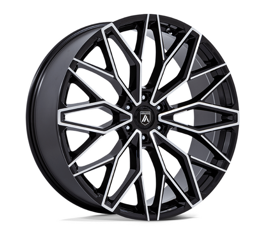 22x9.5 Asanti Mogul 6 / Gloss Black w/Machined Face