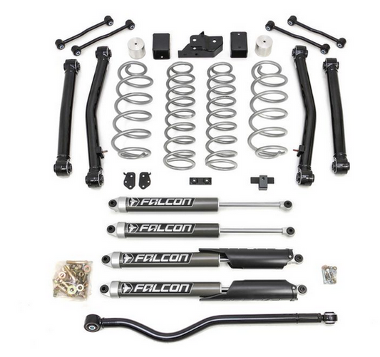 ReadyLift Terrain Flex 4-Arm Kit w/Falcon 2.1 Monotube Shocks 2018-2023 Jeep JL Wrangler (3.5" Front 3.5" Rear)