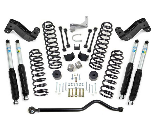 ReadyLift 2007-2018 Jeep JK 4" Coil Spring Kit With Adjustable Track Bar, Caster Correction Bracket, Exhuast Spacer With Bilstein Shocks