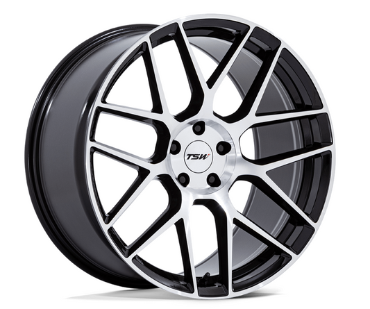 17x8.0 TSW Lasarthe Gloss Black Machined