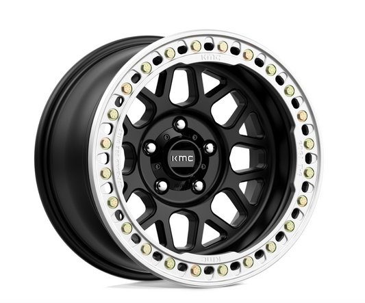 18x9.0 KMC KM235 Grenade Crawl Beadlock Satin Black