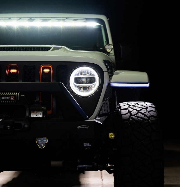 Jeep Wrangler JL Sahara, Moab / Gladiator Overland, Sport S Max Tow JT HDX Slim DRL Fender Chop Kit