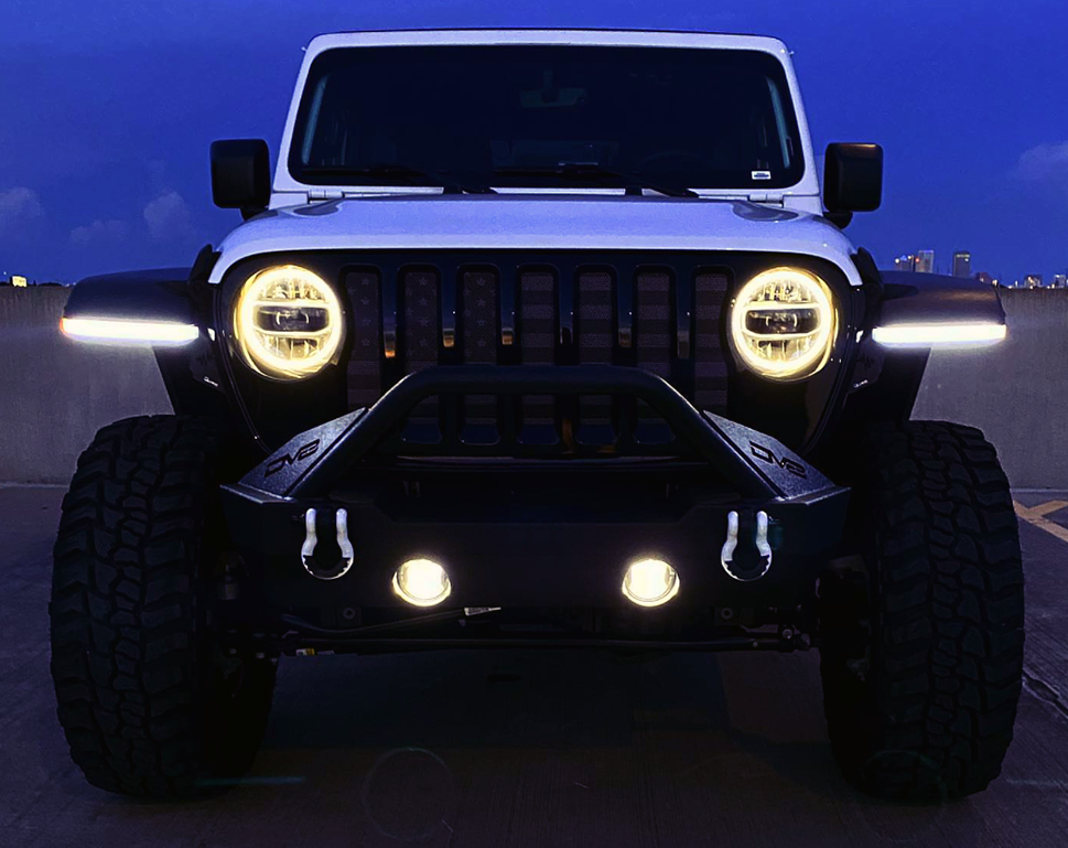 Jeep Wrangler JL Sahara, Moab / Gladiator Overland, Sport S Max Tow JT HDX Slim DRL Fender Chop Kit