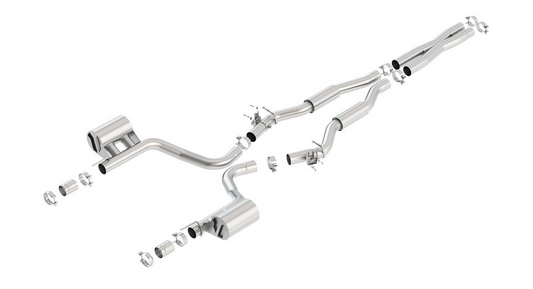 Borla S-Type Cat-Back Exhaust System 2015-2023 Challenger SRT Hellcat (6.2L) V8 No Tips Use Factory Bezel/Valance