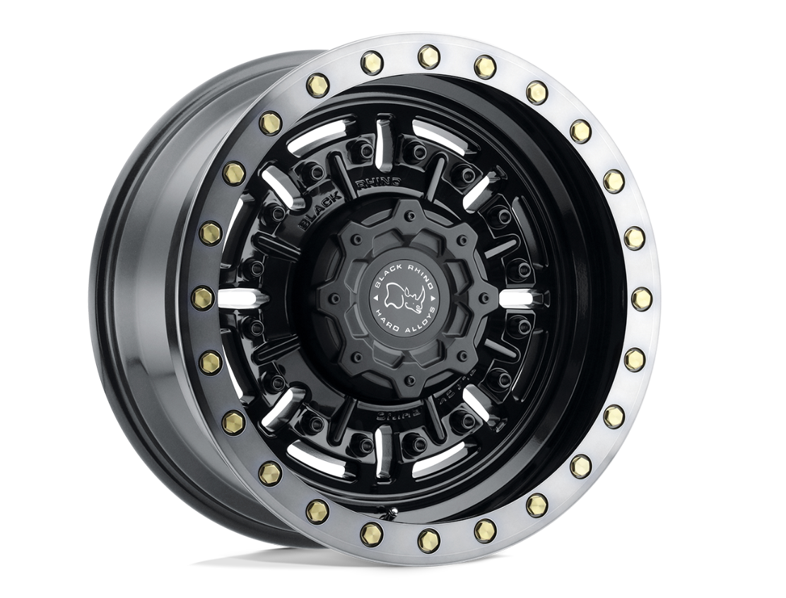 17x8.5 Black Rhino Abrams Gloss Gun Black w/Machined Dark Tint