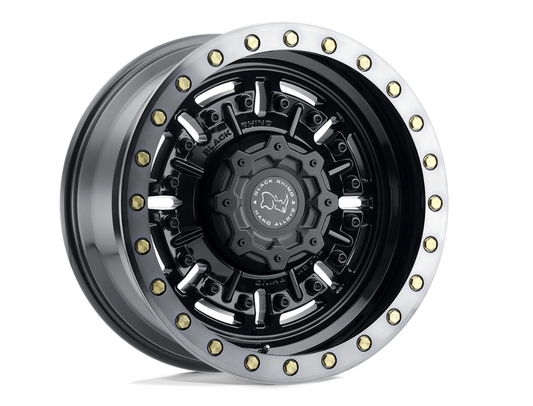 20x9.5 Black Rhino Abrams Gloss Gun Black w/Machined Dark Tint