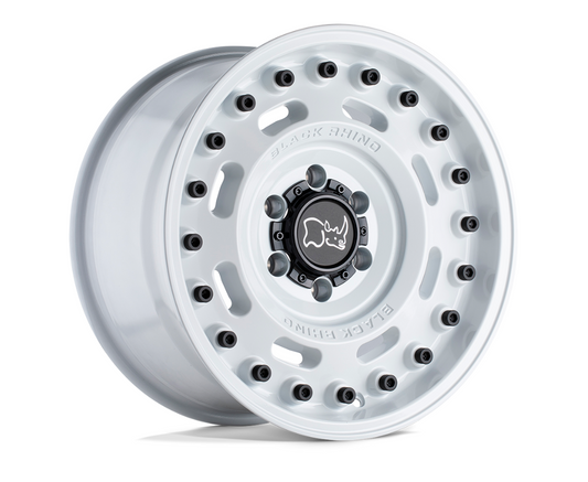 17x9.5 Black Rhino Axle Gloss White