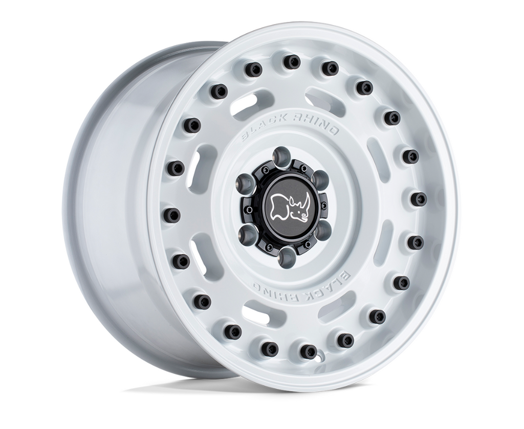 18x9.5 Black Rhino Axle Gloss White