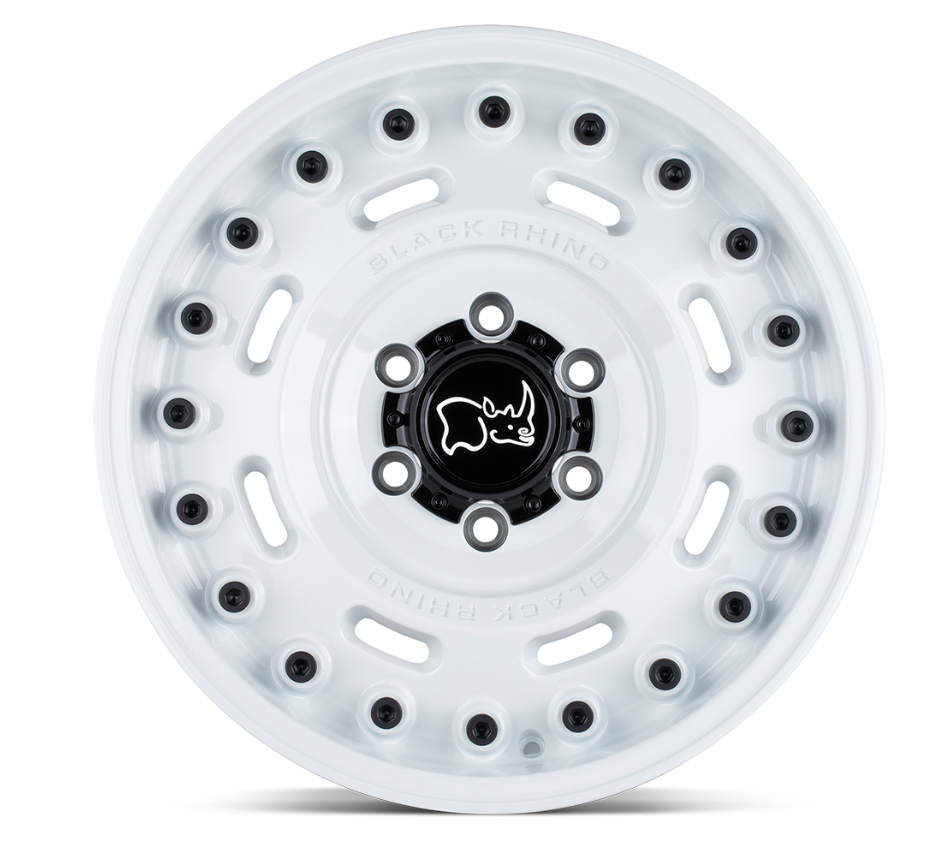 17x9.5 Black Rhino Axle Gloss White