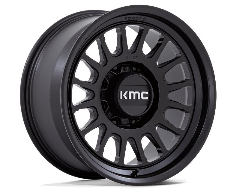 17x8.5 KMC Impact Forged Monoblock KM447 Satin Black