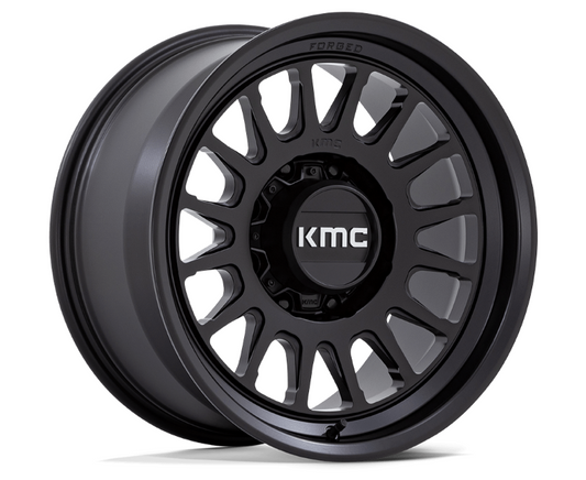 17x8.5 KMC Impact Forged Monoblock KM447 Satin Black