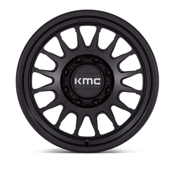 17x8.5 KMC Impact Forged Monoblock KM447 Satin Black