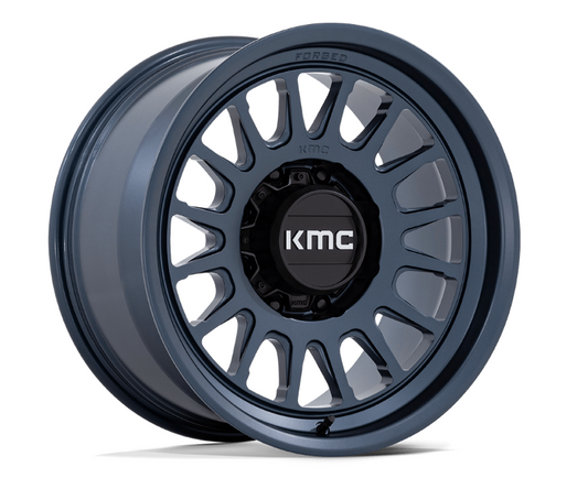 17x8.5 KMC Impact Forged Monoblock KM447 Metallic Blue