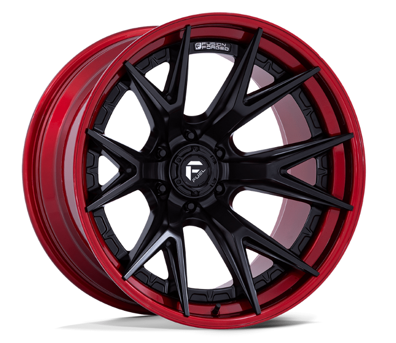 22x10 Fuel Catalyst Matte Black w/ Candy Red Lip